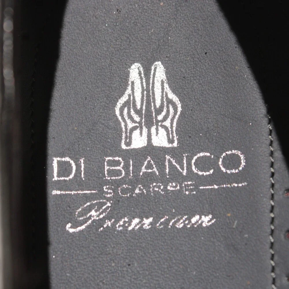 Di Bianco NWD Lace Up Oxford Dress Shoes Size 9 US in Black Leather
